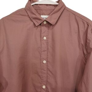Frank & Oak Long Sleeve Deep Dusty Rose Cotton Dress Shirt Sz XL Open To Offers
